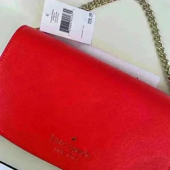 Kate Spade Carson Crossbody Purse Convertible Shoulder Bag Red Multi - Picture 7 of 12